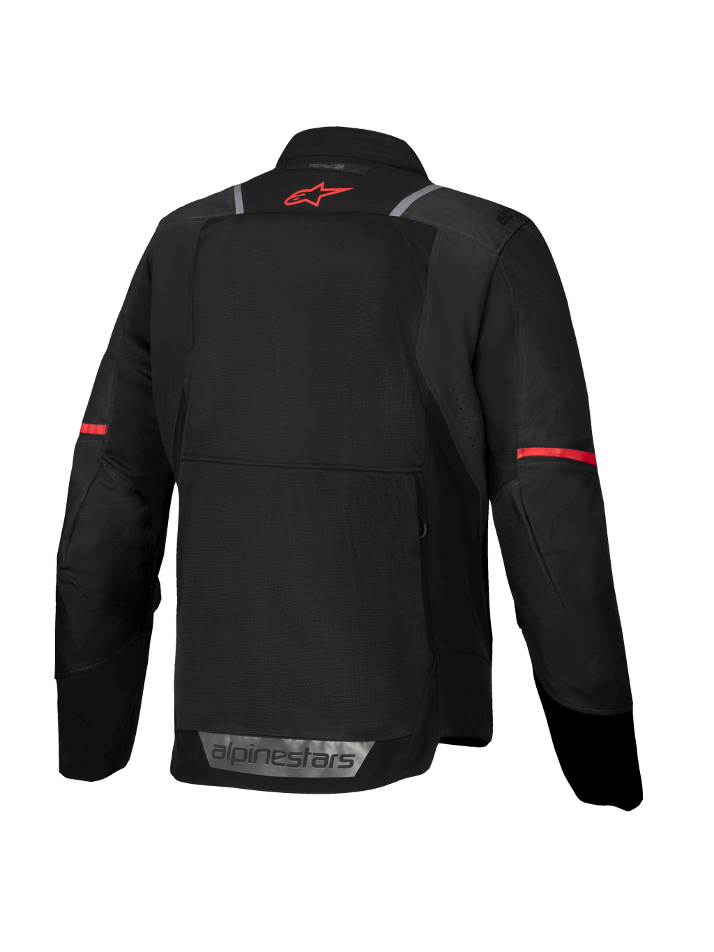 Alpinestars ST-2 Air, chaqueta de moto touring para hombre, negra y roja, con malla, Tech-Air Ready y detalles reflectantes.