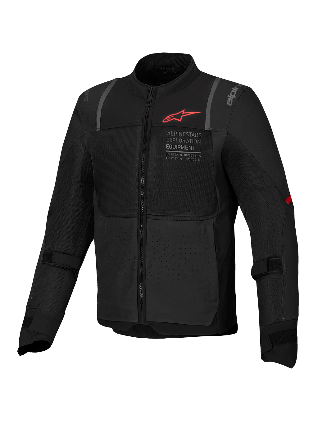 Alpinestars Chaqueta ST-2 Air, chaqueta de moto touring de hombre, negra, paneles de malla y certificación CE Clase AA.