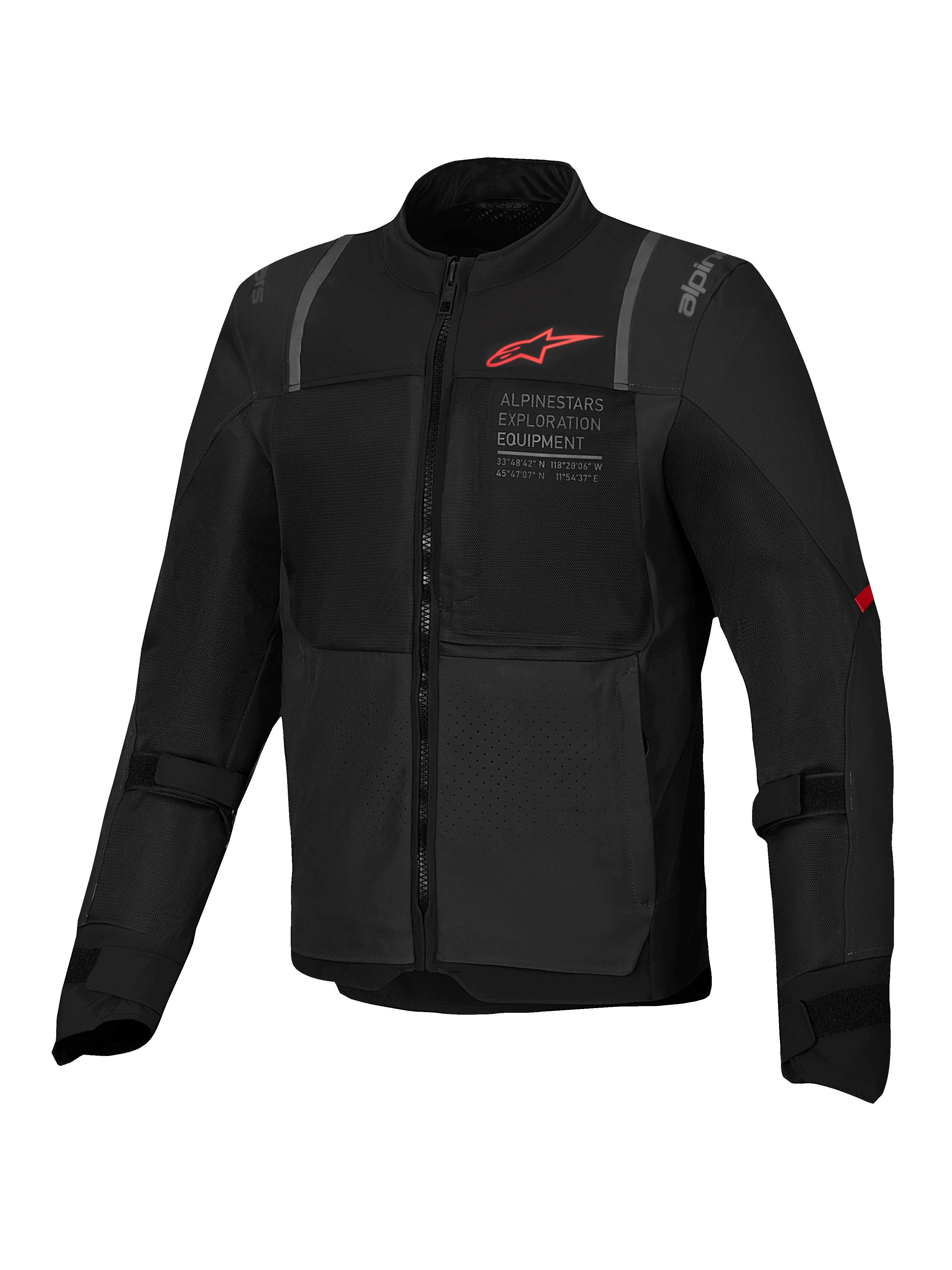 Alpinestars Chaqueta ST-2 Air, chaqueta de moto touring de hombre, negra, paneles de malla y certificación CE Clase AA.