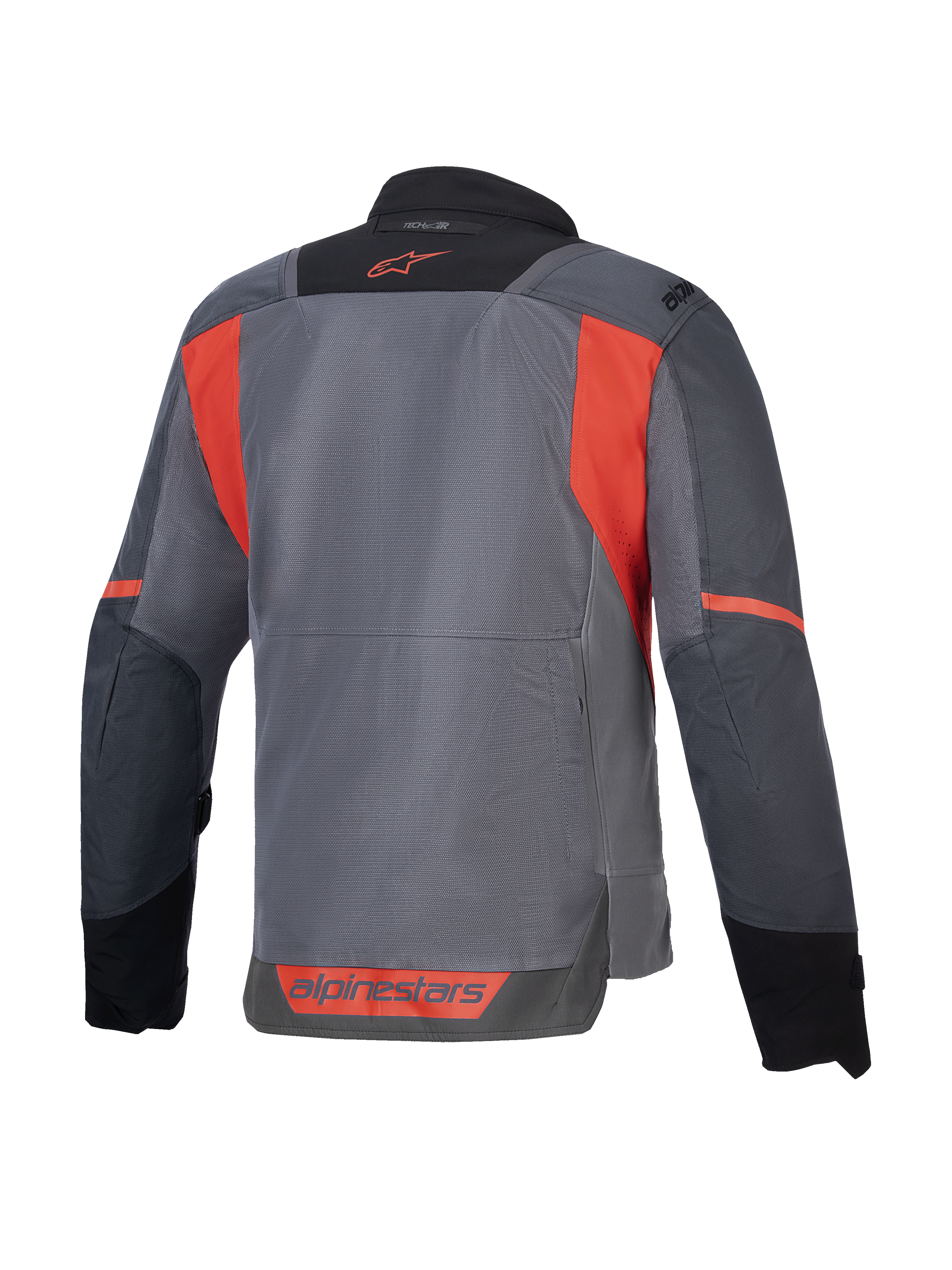 Alpinestars ST-2 Air, chaqueta de moto touring, gris y roja, paneles de malla, certificación CE y Tech-Air® ready.