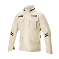 Alpinestars MO.ST.EQ Field Waterproof Primaloft Jacket, Sand Military, chaqueta urbana para motocicleta con cuatro bolsillos frontales con solapa, cuello alto y correas negras ajustables en las mangas, diseño contemporáneo de estilo streetwear con confección en tejido ripstop impermeable