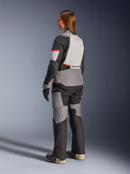 Alpinestars Stella Andes V4 Drystar, chaqueta de moto para mujer, gris y negra con coral, impermeable, vista trasera
