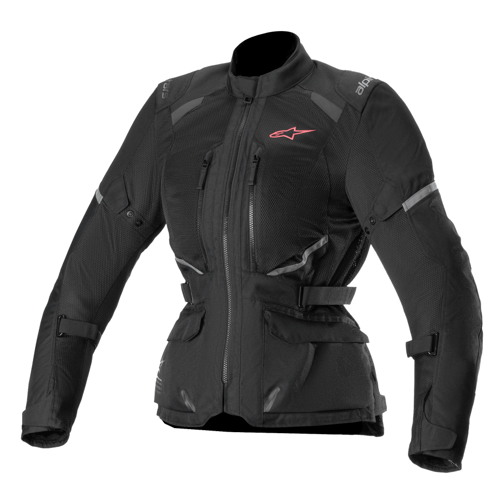 Alpinestars Stella Andes Air Drystar Jacket, Women's Motorcycle Touring Jacket, Black, CE Certified textile jacket with extensive mesh ventilation and Tech-Air compatibility