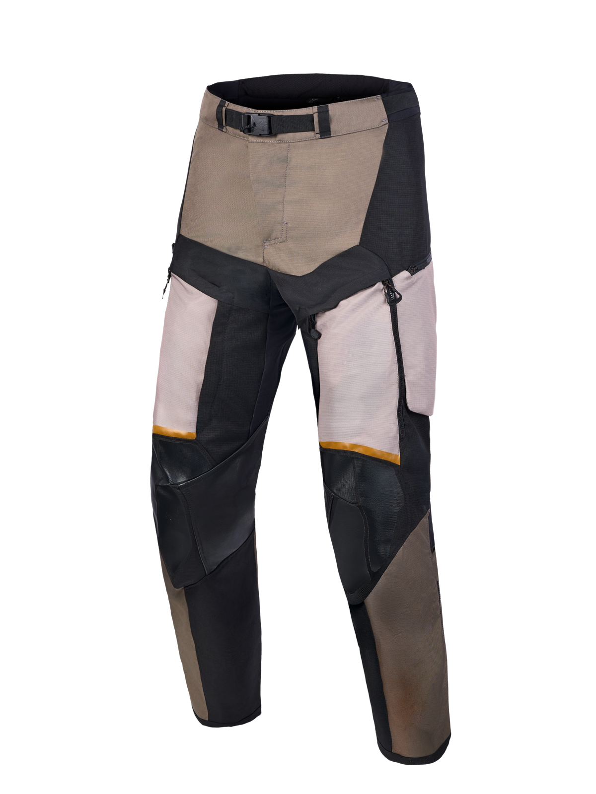Alpinestars Harok V2 Drystar Pants, Adventure Motorcycle Pants, Aluminum, Walnut, and Black, CE Certified AA waterproof touring gear with direct ventilation and ripstop construction