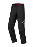 Alpinestars Honda ST-1 Waterproof Pants, pantalones de touring para moto, negros con detalles interiores en rojo, bolsillos cargo con cremallera en los muslos, piernas ergonómicas precurvadas con rodillas reforzadas, equipamiento textil impermeable para aventura