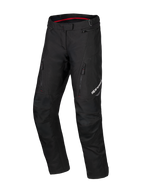 Alpinestars Honda ST-1 Waterproof Pants, pantalones de touring para moto, negros con detalles interiores en rojo, bolsillos cargo con cremallera en los muslos, piernas ergonómicas precurvadas con rodillas reforzadas, equipamiento textil impermeable para aventura
