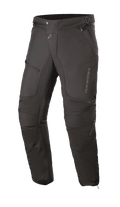 Alpinestars Raider V2 Drystar® Pants, pantalones de moto touring negros, construcción textil impermeable con paneles de acordeón en las rodillas, bolsillos con cremallera y cintura ajustable, diseño duradero para conducción en carretera en cualquier clima