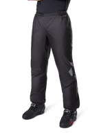 Alpinestars Bogotá Pro Drystar® 3 Seasons Pants, Adventure Touring Motorcycle Pants, Black, worn with black riding boots, featuring reflective patches on the knees and Drystar branding, lightweight waterproof textile design for all-season riding.