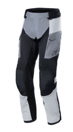 Alpinestars Andes Air Drystar® Pants, pantalones de turismo de aventura, color gris hielo, gris oscuro y negro, con amplios paneles de malla para ventilación, bolsillos tipo cargo y rodillas reforzadas, construcción textil duradera para conducción en dos estaciones