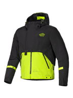 Alpinestars Mootant Waterproof Parka, modular motorcycle jacket, men's urban contemporary riding gear, Lime Punch and Black, CE certified with Tech-Air ready design
