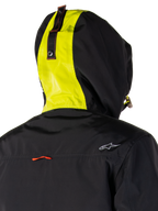 Parka impermeable Alpinestars Mootant, chaqueta de moto, negro y verde lima, diseño modular 3 en 1 con capucha, estilo militar utilitario, material textil