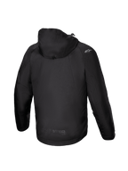 Alpinestars Parka Impermeable Morush, chaqueta de moto urbana para hombre, negra, textil, con capucha y logos MO.ST.EQ.