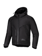 Parka Impermeable Morush de Alpinestars, chaqueta de moto urbana para hombre, negra, textil impermeable con capucha, compatible con Tech-Air y certificación CE