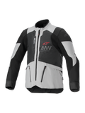 Alpinestars AMT-7 Air Jacket, Motorcycle Ventilated Jacket, Black and White, featuring MATRYX ventilation panels, zippered pockets, and high collar, sporty design with red Alpinestars logo