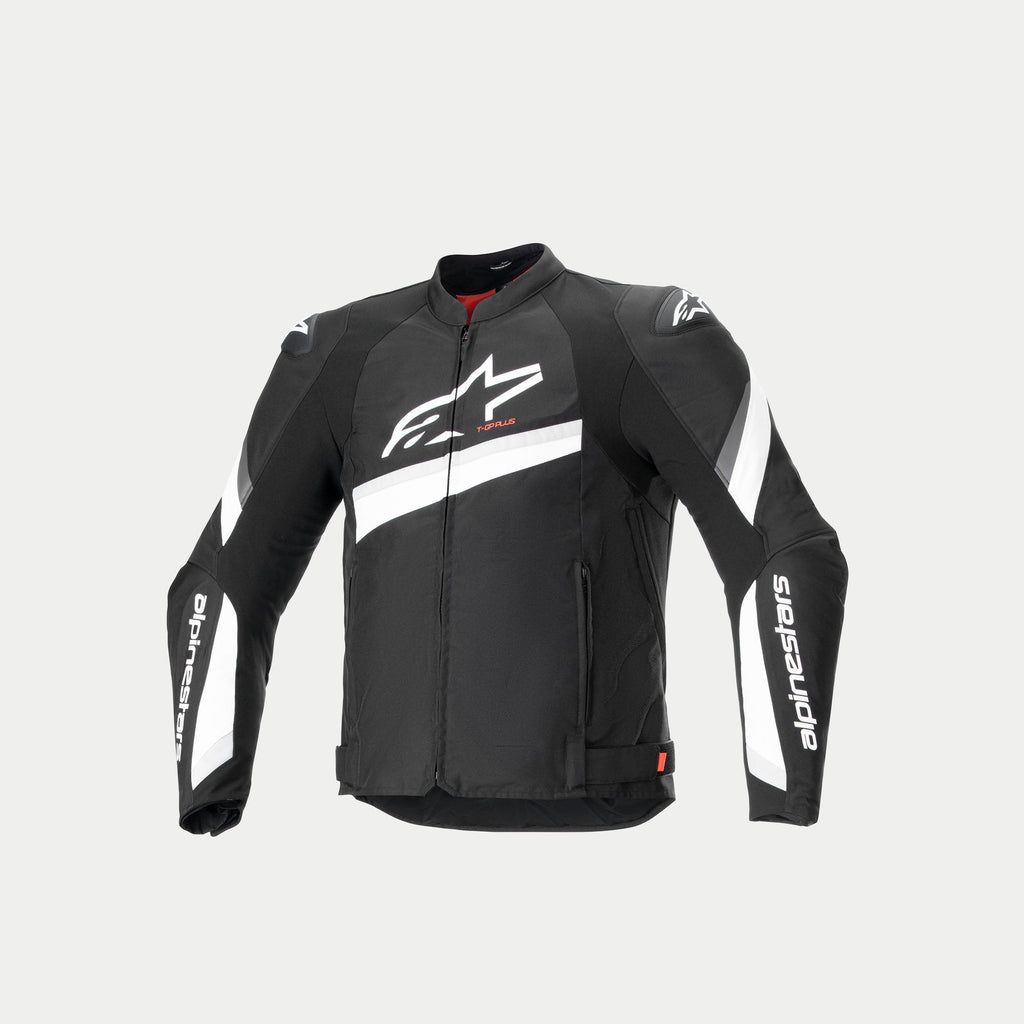 Alpinestars Chaqueta T-GP Plus R V4, chaqueta de moto textil, negra y blanca, con certificación CE y protectores de hombros