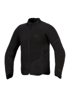 Chaqueta Alpinestars Aeroshell Airflow, chaqueta de moto, Negro Antracita, softshell elástico y ligero con zonas de ventilación perforadas con láser, paneles de malla y marca sutil en el pecho, diseño de corte deportivo para conducir en climas cálidos