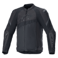 Alpinestars T-GP Plus R V4 Airflow Jacket, chaqueta de textil negro para motociclismo de carreras, amplios paneles de ventilación de malla, zonas perforadas en pecho y espalda, protectores de hombros DFS Lite, correas de cintura ajustables, equipamiento de conducción deportivo de alto rendimiento