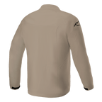 Chaqueta Alpinestars Aeron, chaqueta para motociclista, Mandarina, vista posterior que muestra un diseño urbano minimalista, confección en tejido transpirable con un logotipo negro en el hombro y detalles negros en los puños