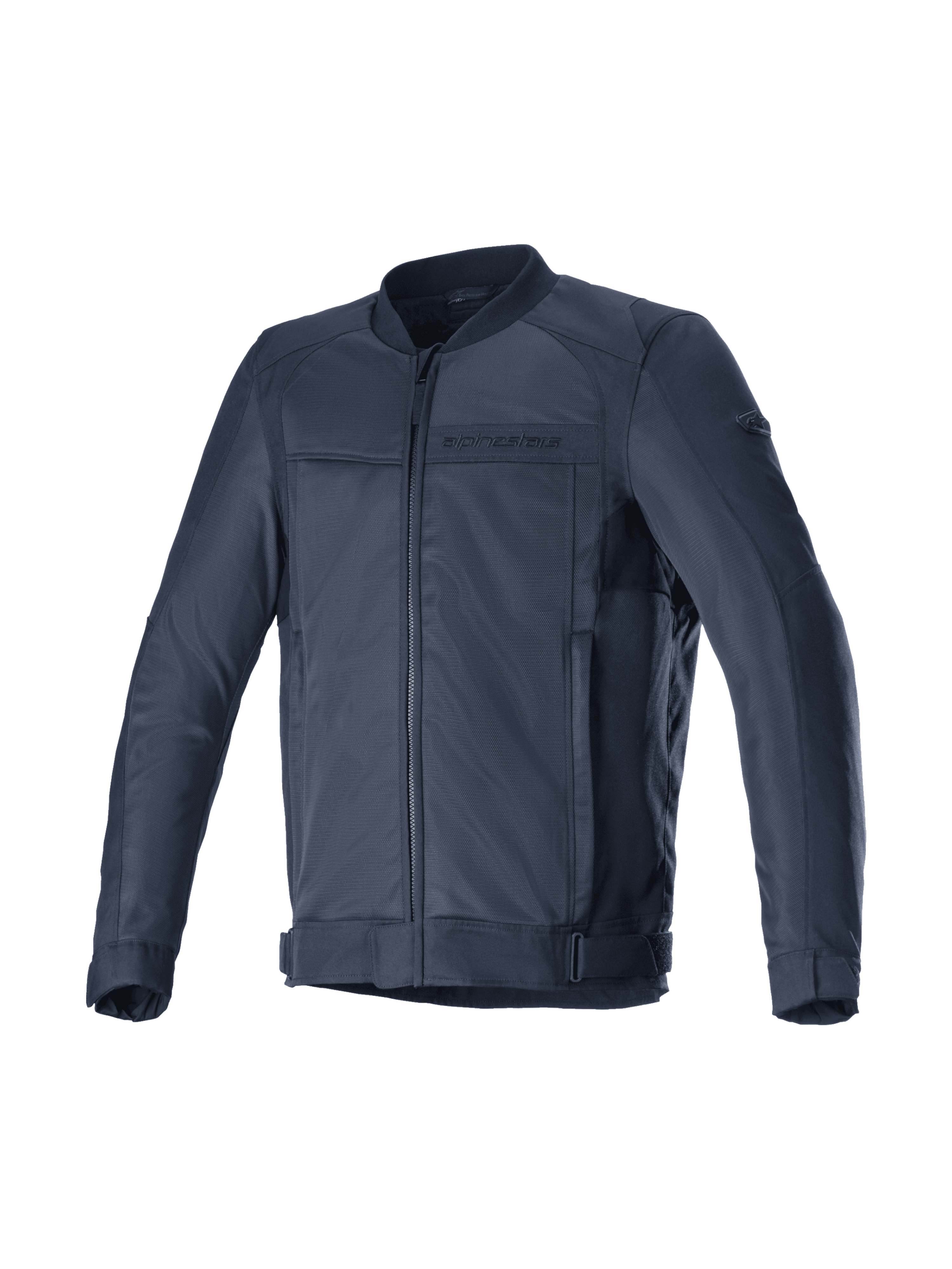 Chaqueta Alpinestars Luc V2 Air, chaqueta de moto urbana para hombre, azul marino y negra, textil de malla, preparada para Tech-Air y con certificación CE.
