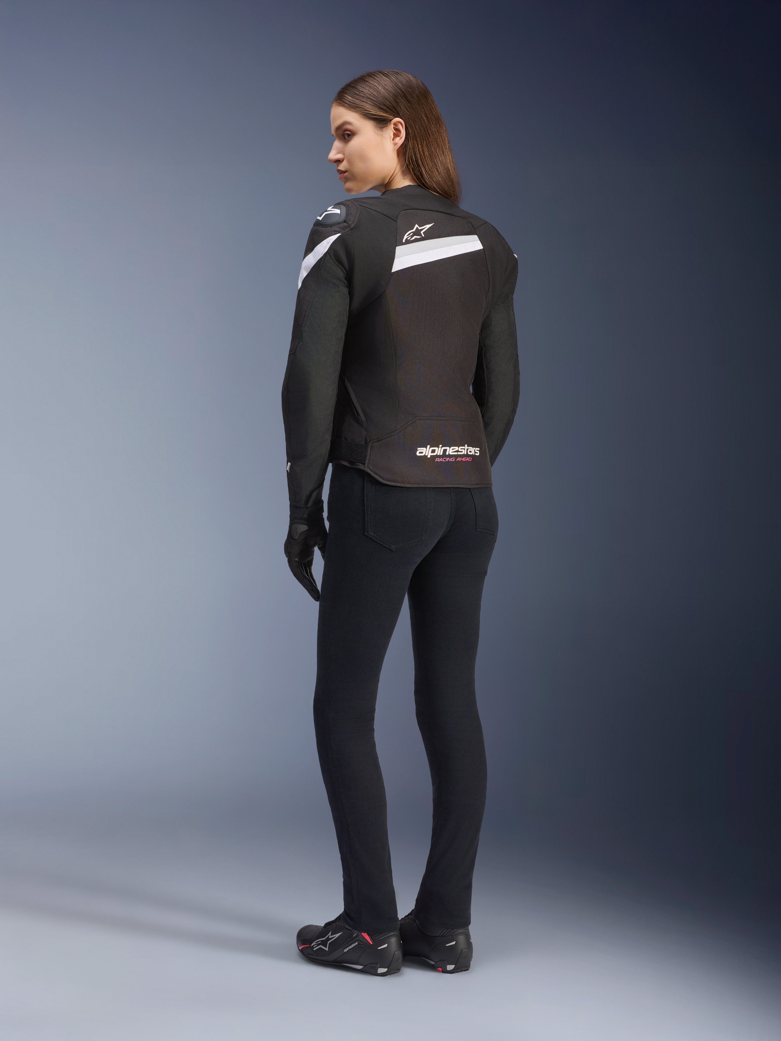 Stella T-GP Plus R V4 - Black Motorcycle Jacket | Alpinestars®