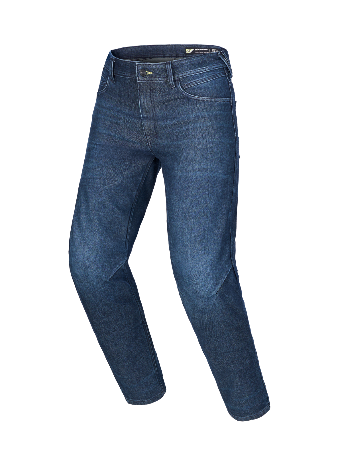 Alpinestars Flex Ast 10 Tough Max Denim AND Flex Ast 10 Tough Max Denim Short, pantalones de moto de denim, azul oscuro, corte regular cónico, denim técnico protector con certificación AAA