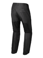 Alpinestars Pantalones C-1 Air, pantalones de moto urbanos para hombre en negro, vista trasera que muestra paneles de ventilación de malla técnica y certificación CE Clase A