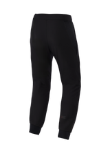 Alpinestars Aeroshell Airflow Pants, Motorcycle Pants, Black, back view featuring a lightweight stretch softshell chassis, integrated 2D mesh panels for breathability, laser-perforated calf zones, and a subtle Astars logo on the lower leg.