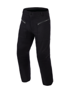 Pantalones Alpinestars Flex-AST Canvas Cortos, pantalones de moto urbanos, color negro, con bolsillos delanteros con cremallera de doble acceso, confección en lona inspirada en ropa de trabajo y paneles de las rodillas preformados, diseño utilitario limpio para protección y confort al conducir