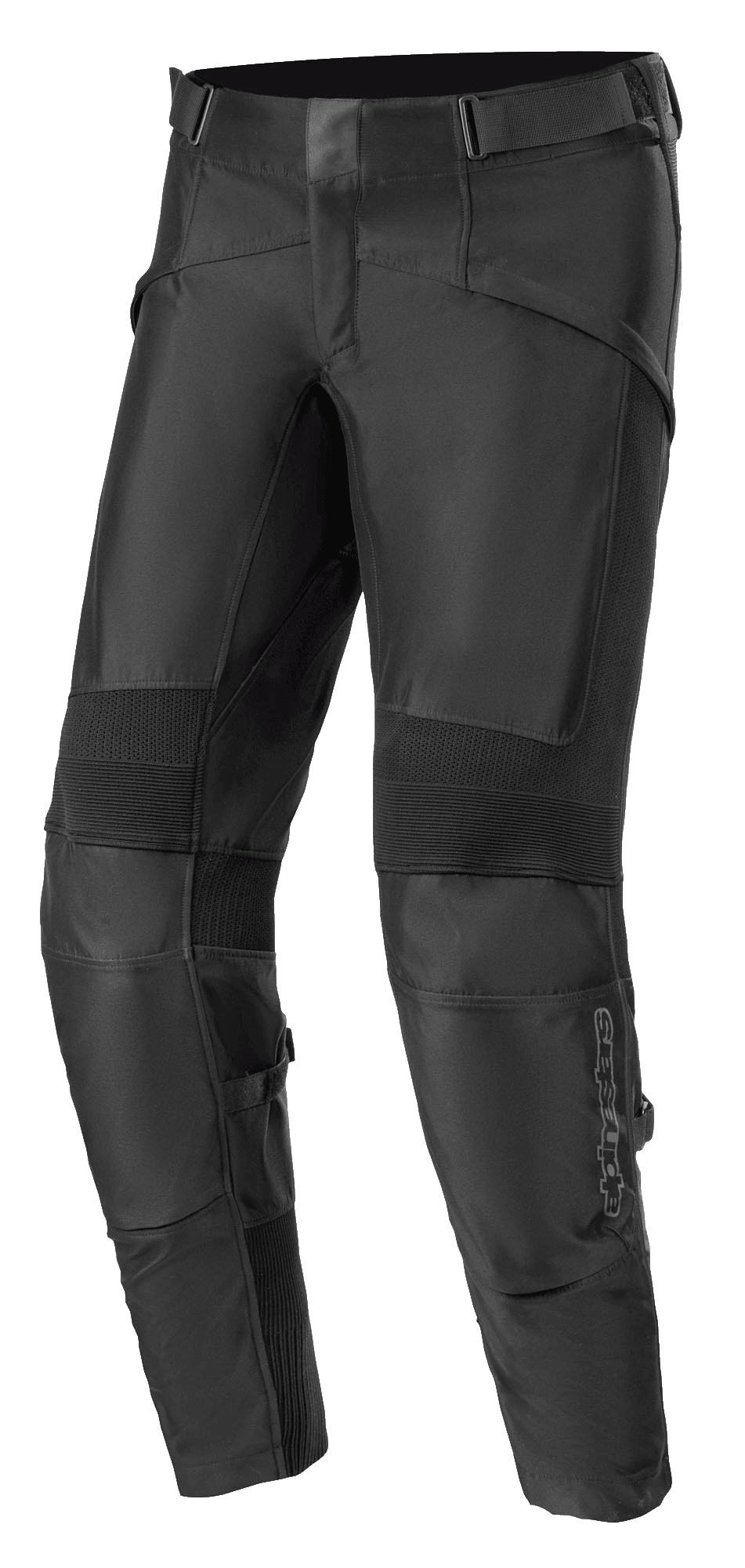 Alpinestars T SP-5 Rideknit® Pants, pantalones de moto de textil negro, con paneles elásticos acanalados en las rodillas, correas de cintura ajustables, secciones de punto duraderas para mayor flexibilidad y un ajuste entallado para rendimiento deportivo.