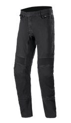 Alpinestars SP Pro Pants, pantalones técnicos para motociclismo, negros, denim elástico de corte ajustado con paneles de acordeón acanalados en las rodillas, bolsillos laterales con cremallera y costuras triples duraderas.
