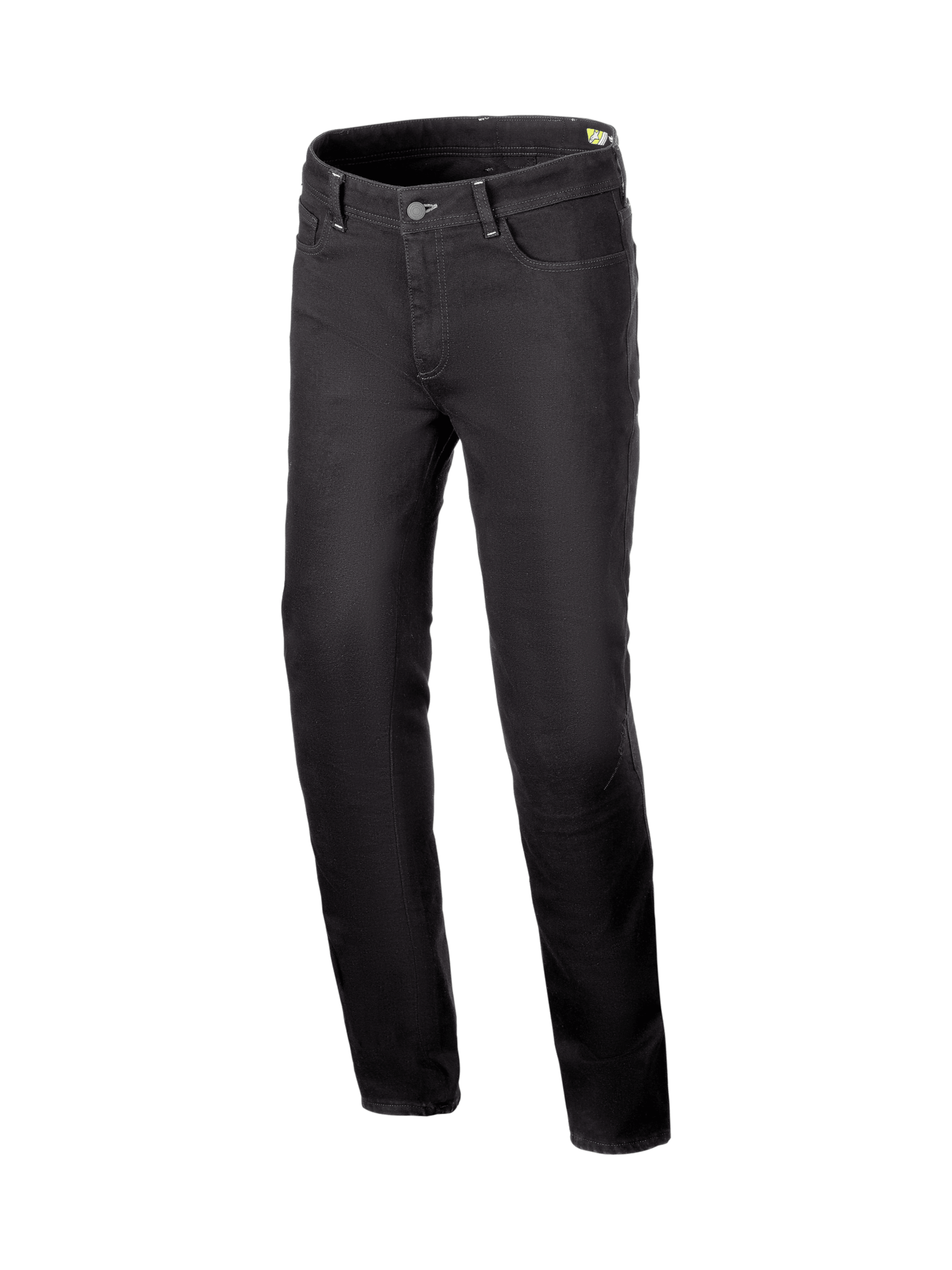 Alpinestars Cult-8 Stretch Denim, pantalones de moto urbanos para hombre, negros, denim elástico con protección CE y diseño de pernera recta