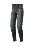 Alpinestars Sektor Regular Fit Denim Pants, Black Washed motorcycle riding jeans for men with protective knee armor.