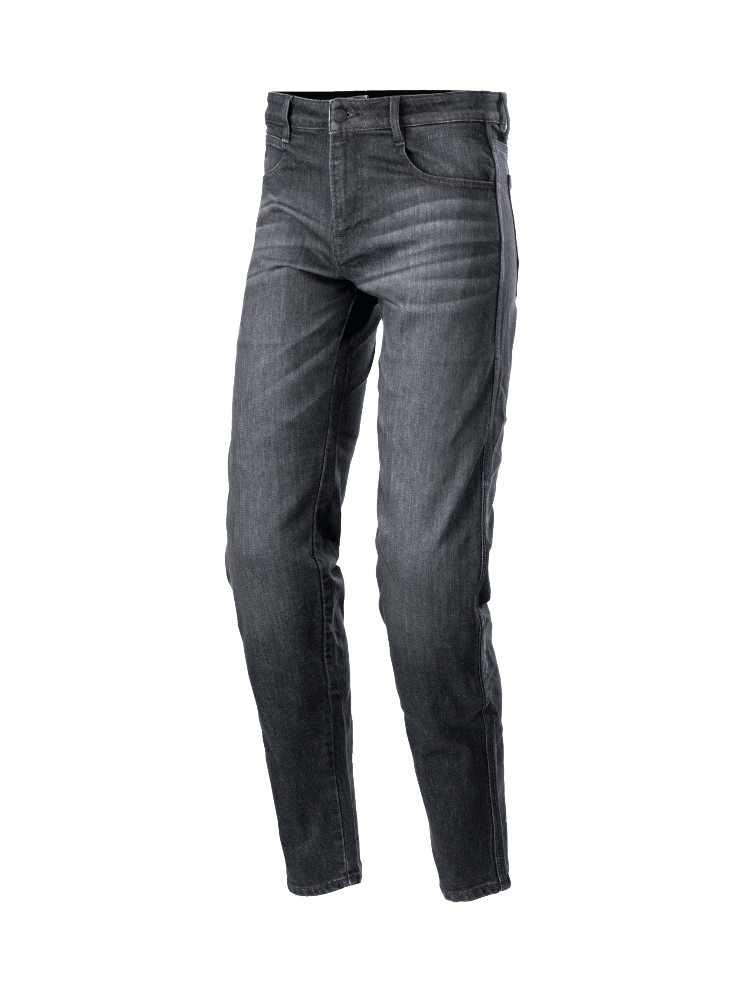 Alpinestars Sektor Regular Fit Denim, pantalones de moto para hombre, color negro lavado, con protectores de rodilla y refuerzo aramídico.