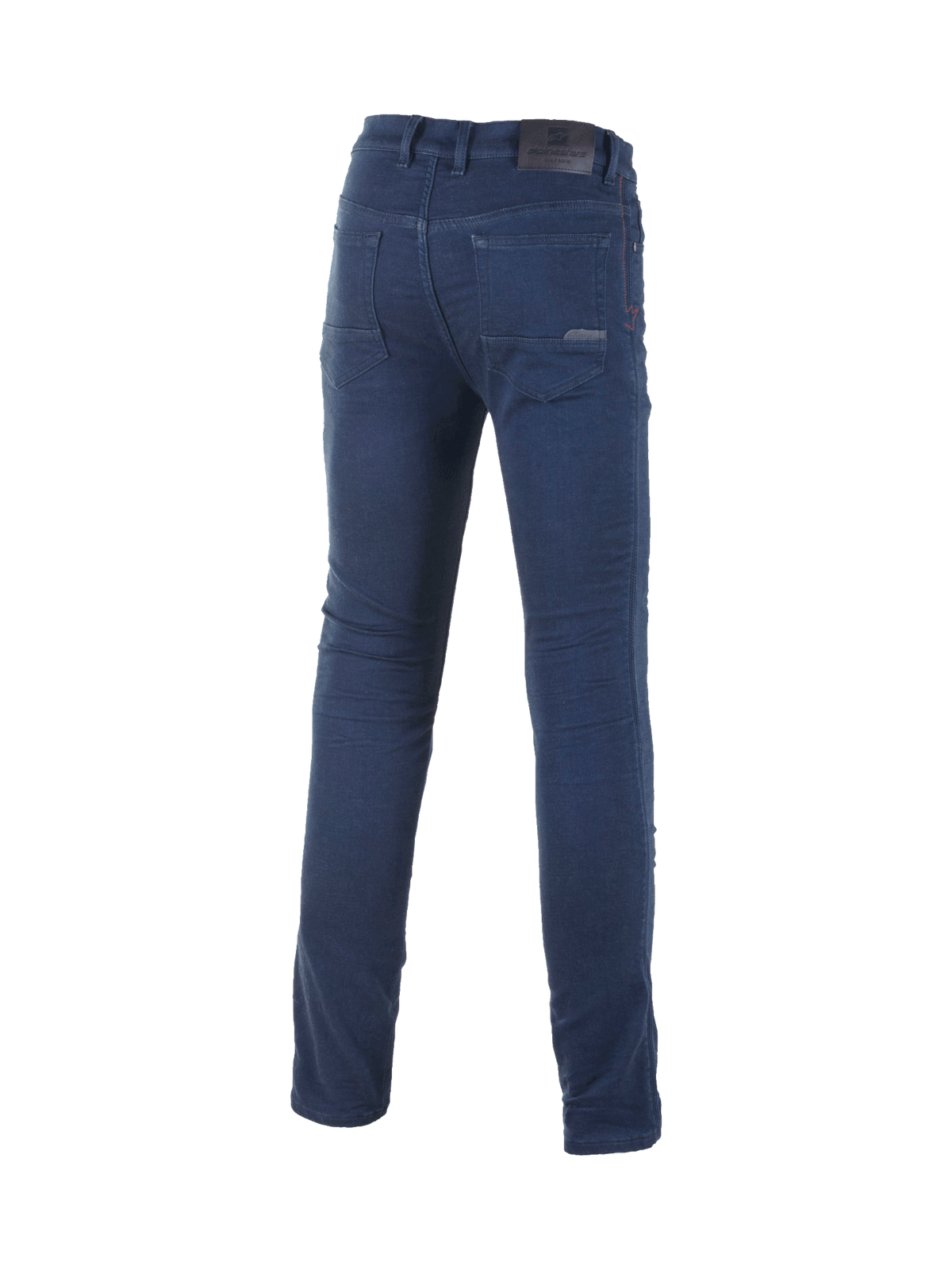 Alpinestars Cerium Tech Stretch Riding Denim, pantalones de moto urbanos con ajuste slim, color azul oscuro, tejido monocapa elástico y diseño de cinco bolsillos