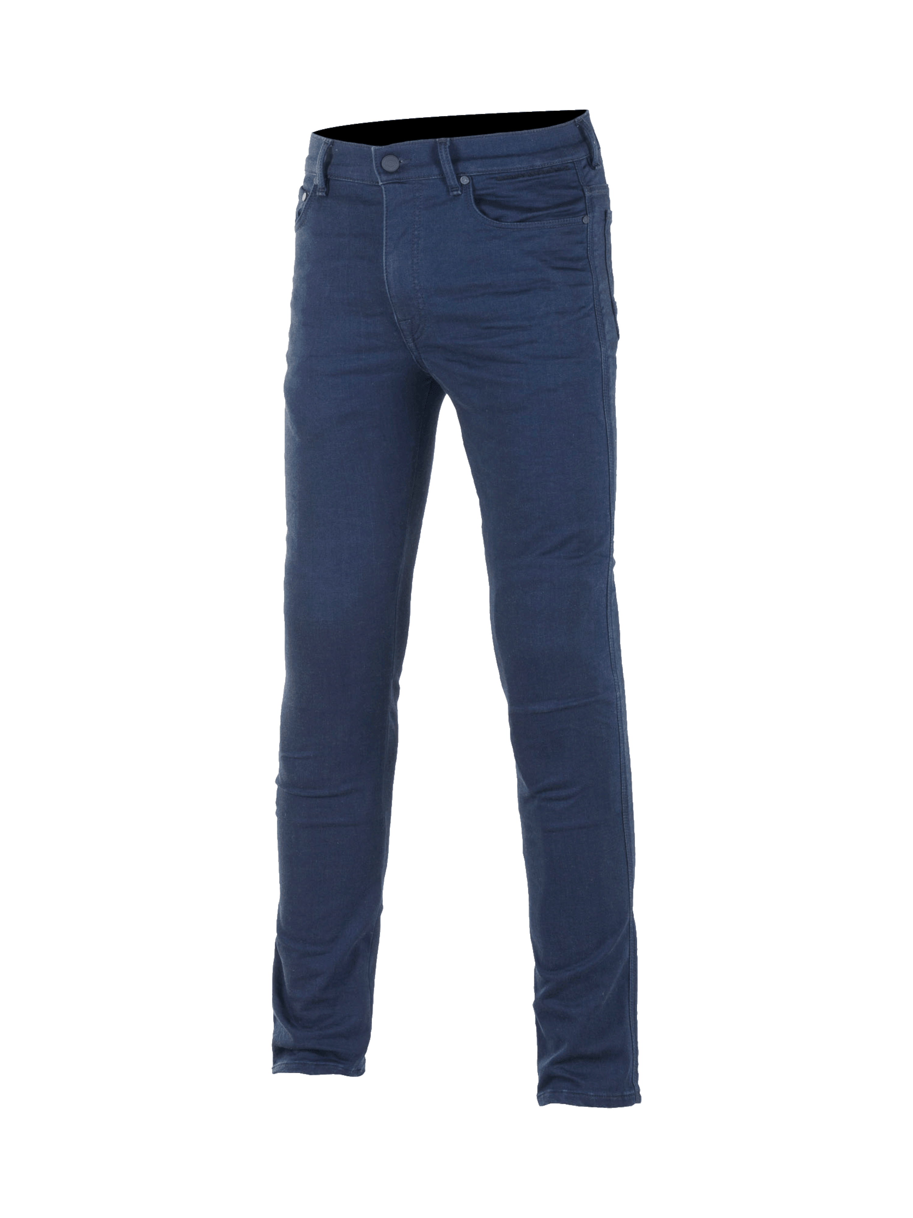 Alpinestars Cerium Tech Stretch Denim, pantalones de moto para hombre, azul, ajuste slim, protección Nucleon Plus y certificados CE