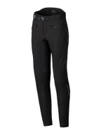 Alpinestars Alamosa Women Pants, pantalones de moto urbanos para mujer, color negro, ajuste de rendimiento ceñido, con cinturón con hebilla, bolsillos con cremallera y tejido softshell técnico elástico ergonómico, diseño minimalista inspirado en el estilo urbano