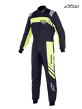Alpinestars Traje KMX-9 V3 Juvenil Graphic 3, traje de karting juvenil, negro y amarillo flúor, certificación FIA y construcción de doble capa