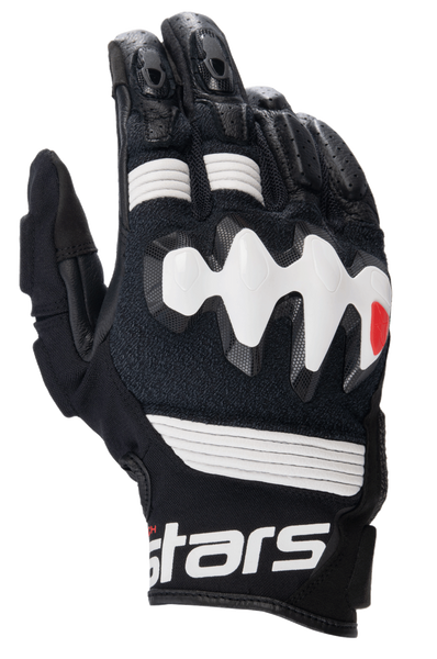 新品１点限り！　alpinestars アルパインスターズ HALO LEATHER GLOVE [12 BK WH] Lサイズ 3504822 ハロレザー グローブ 定価19,140円 3504822-12-fr_halo-leather-