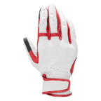 Guantes de cuero Alpinestars Dyno, guantes de moto, color crudo y rojo rubí, confección en cuero perforado, paneles de acordeón en los dedos, correa ajustable en la muñeca, protección de nudillos cubierta
