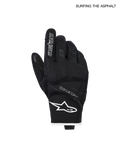 Alpinestars Guantes Moblast Impermeables, guantes de moto urbanos para hombre, negros y blancos, construcción textil Drystar con nudillos de PU y certificación CE, vista frontal