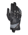 Alpinestars Corozal V3 Drystar® Gloves, guantes de moto de aventura, negros con detalles en gris, protección rígida en los nudillos, construcción mixta de tejido y cuero, tecnología impermeable Drystar®