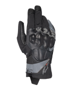 Alpinestars Corozal V3 Drystar® Gloves, guantes de moto de aventura, negros con detalles en gris, protección rígida en los nudillos, construcción mixta de tejido y cuero, tecnología impermeable Drystar®