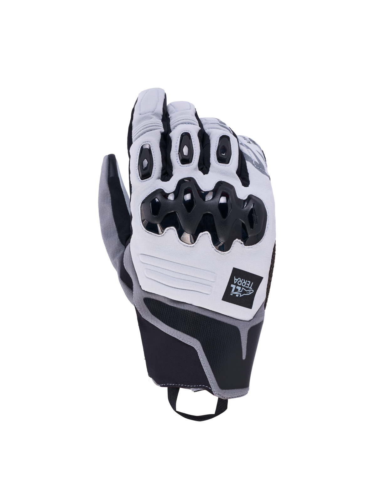 Alpinestars Harok Pro Drystar, guantes de moto adventure, gris hielo y gris oscuro, impermeables y transpirables con protección de nudillos de doble densidad