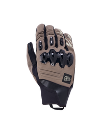 Alpinestars Harok Pro Drystar Gloves, Adventure Motorcycle Gloves, Walnut Black, featuring dual-density knuckle protection, waterproof Drystar membrane, and durable goat leather construction
