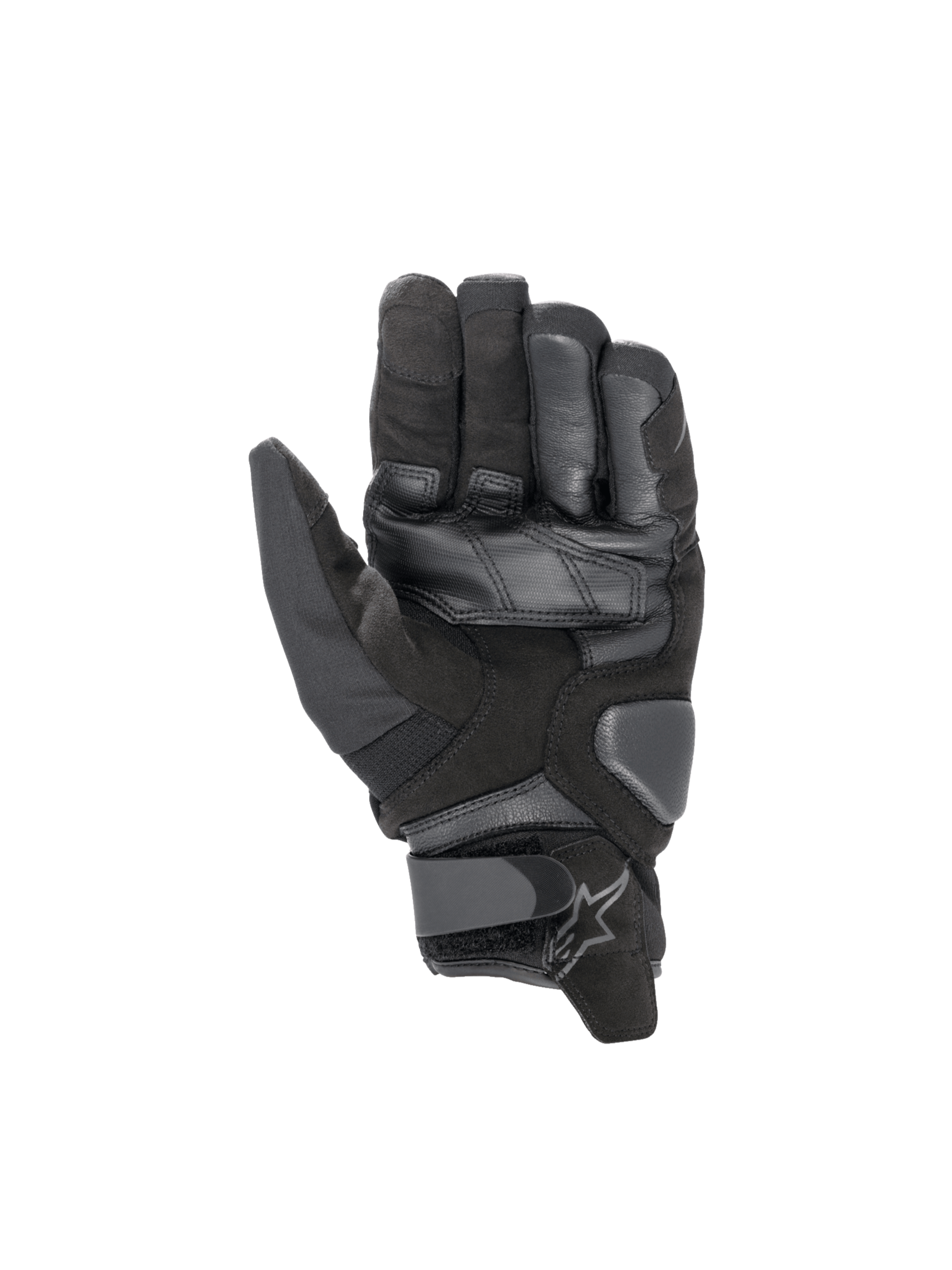 Alpinestars Smx-1 Drystar®, guantes de moto para hombre, negros, impermeables y de puño corto, con palma de cuero reforzada