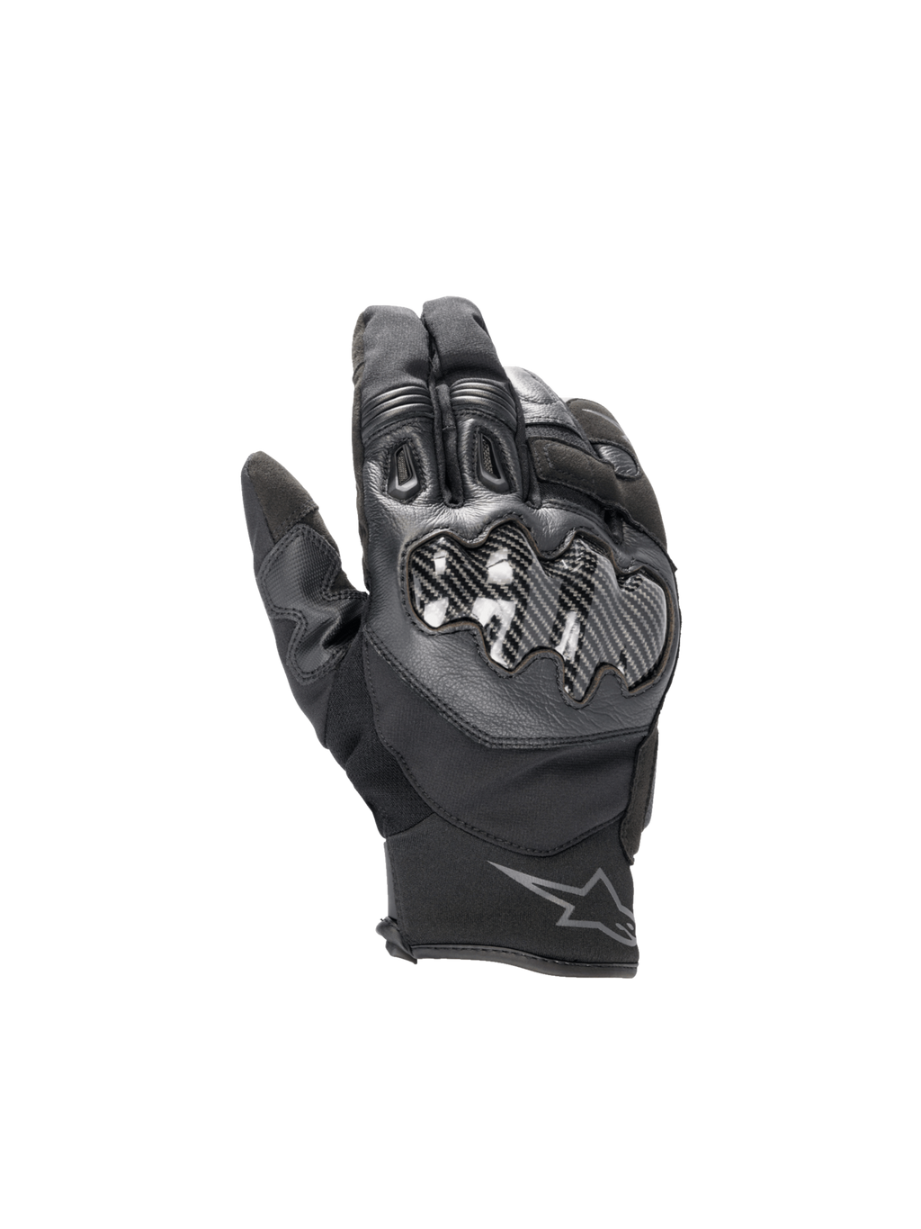 Alpinestars guantes Smx-1 Drystar® de carretera para hombre, negros, de puño corto e impermeables, con protección de carbono.