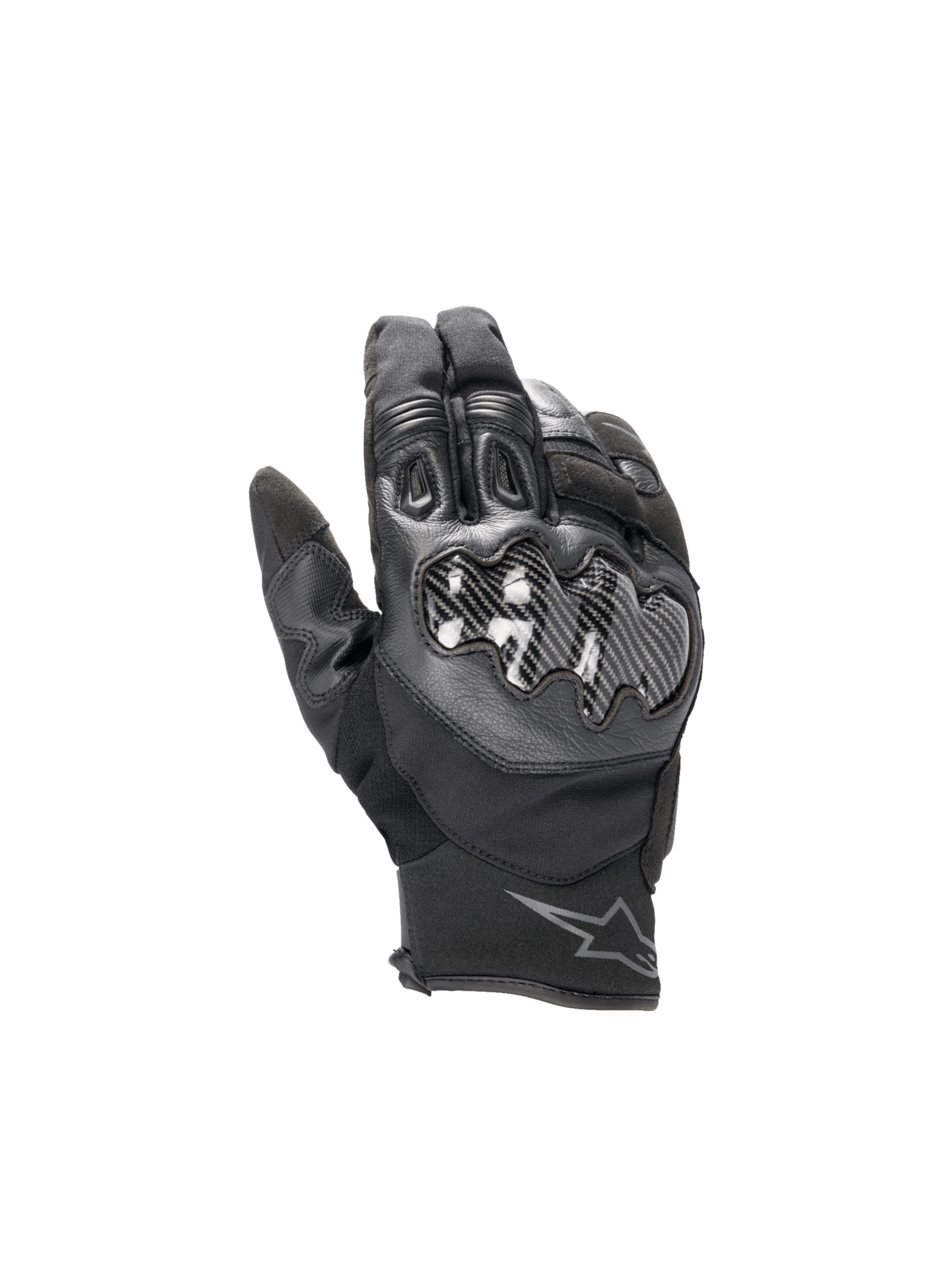 Alpinestars guantes Smx-1 Drystar® de carretera para hombre, negros, de puño corto e impermeables, con protección de carbono.