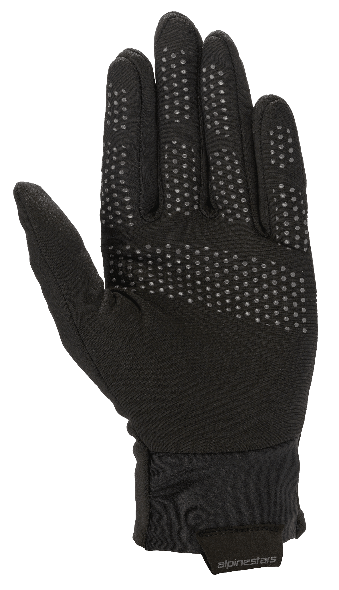 Guante interior Alpinestars Range 2 En Uno GORE-TEX, forro térmico extraíble, negro, con puntos de agarre texturizados en la palma y los dedos, puño elástico con pestaña del logo de Alpinestars, accesorio térmico para guantes de moto multiestación