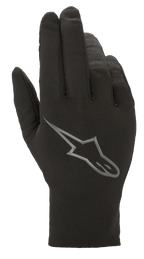 Guante interior Alpinestars Range 2 In One GORE-TEX, forro polar térmico extraíble, negro con logotipo gris de Astars en el dorso, accesorio de guante de moto multiestación