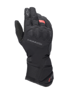 Guantes Alpinestars Tourer W-7 V2 Drystar, guantes de invierno para touring en moto, negros con detalles en rojo, con protección reforzada en los nudillos, logotipo de Alpinestars en el dorso de la mano y puño largo ajustable con marca Drystar